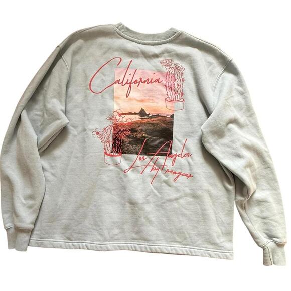 Rawgear Los Angeles Sunset Graphic Sweatshirt Small California Desert Cactus - Picture 3 of 5